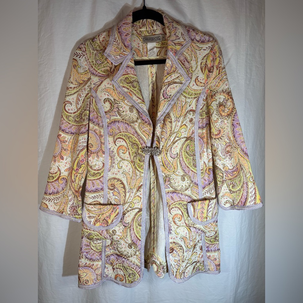 Canvasbacks Jacket Paisley Patterned Women's 8